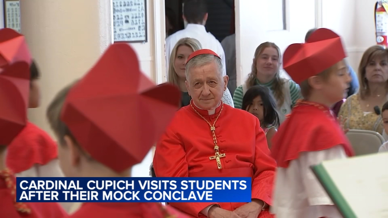 Cardinal Cupich Visits Chicago Students Behind Viral Mock Conclave At Catholic School