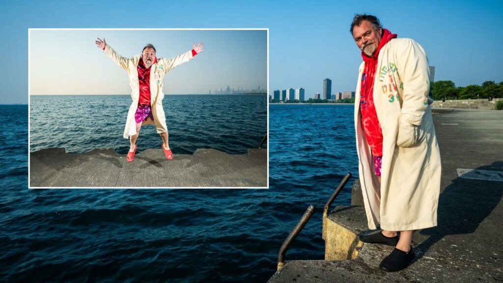 Great Lake Jumper Celebrates 5 Years of Daily Lake Michigan Plunges With Party, Positivity
