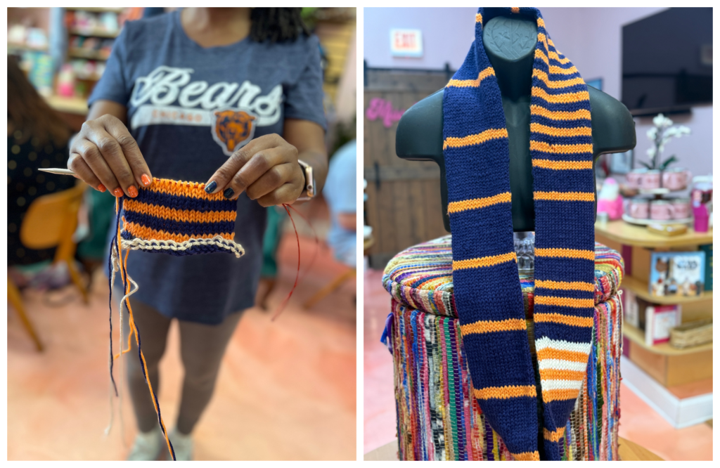 Caleb Williams Says His New Bears Scarf From Beverly Knit Shop Miss Purl Is ‘Pretty Fire’