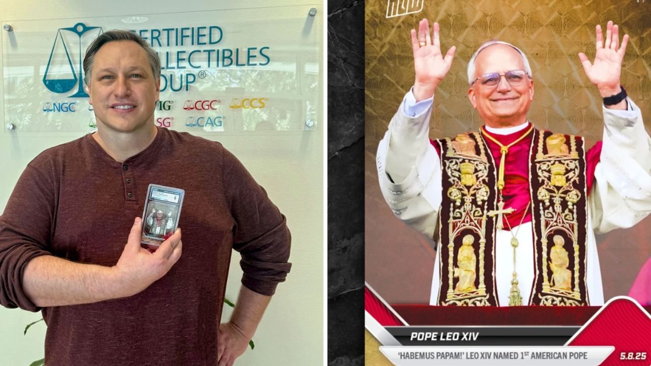 Chicago Native Lands One-Of-A-Kind Pope Leo XIV Trading Card — And Says “The Card Picked Me”