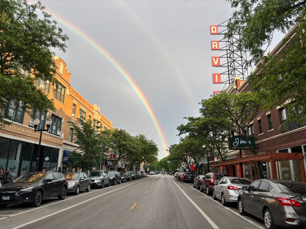 Pride Month in Ravenswood Begins With a Double Rainbow Over Chicago