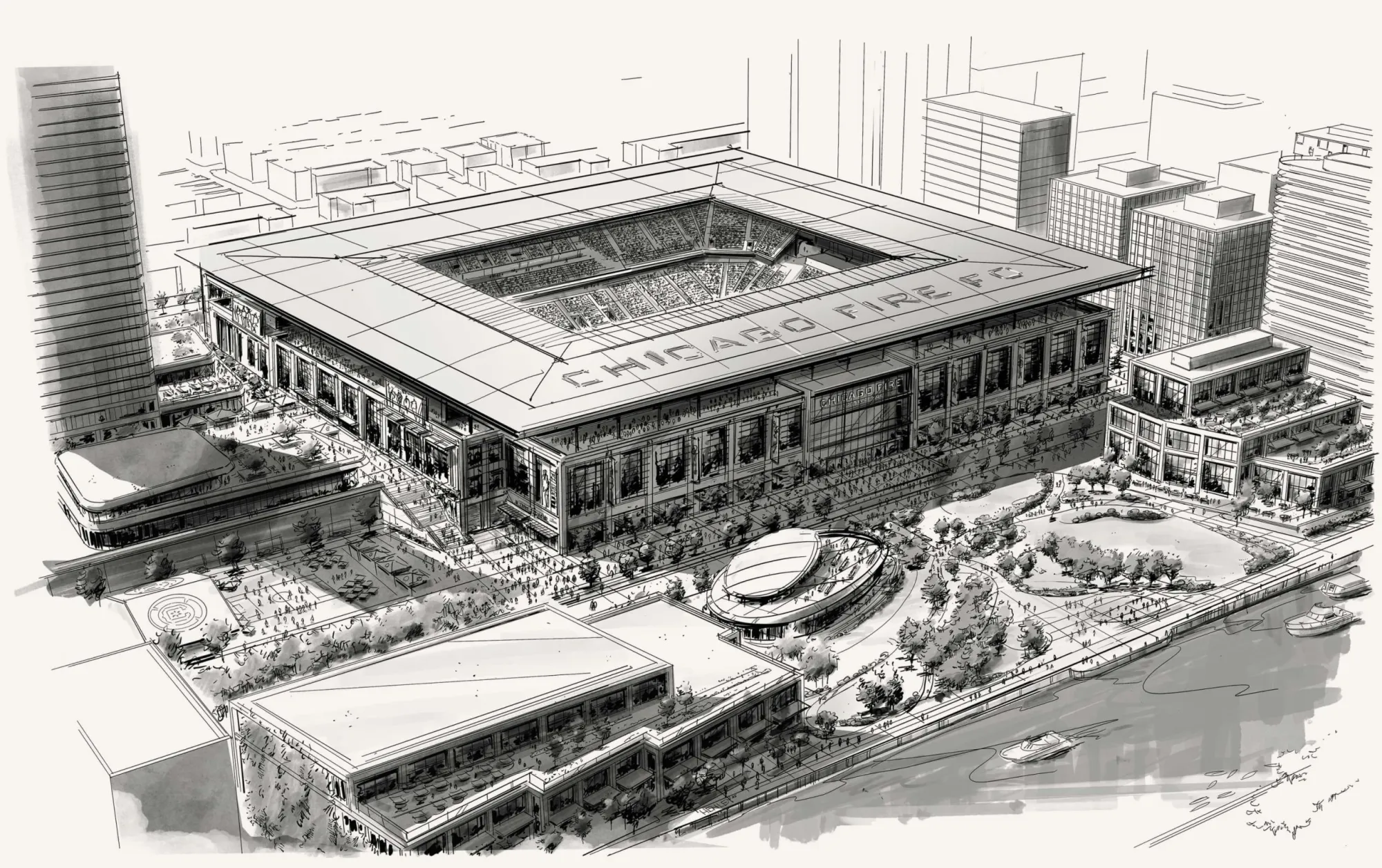 Chicago Fire Unveils $650 Million Soccer Stadium Plan For South Loop